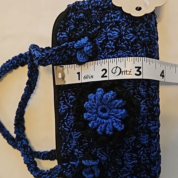 Handmade Kids Floral Crochet Mini Bag Handcrafted Boho Grannycore Vintage unique - Picture 15 of 17
